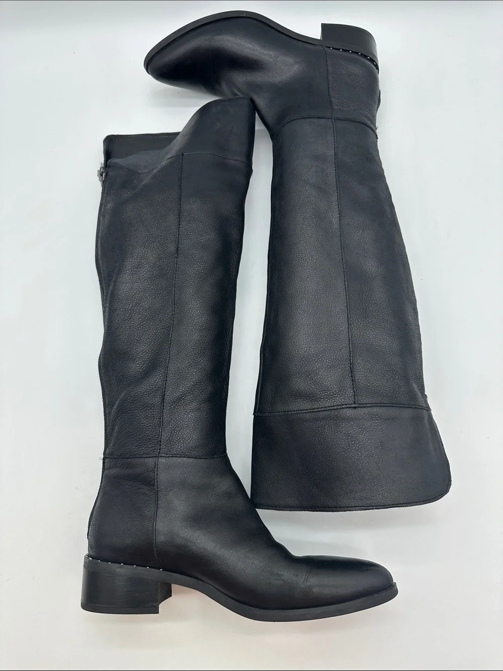 Franco Sarto Daya Black Over-the-Knee Leather Boots